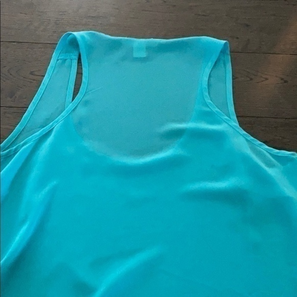 Forever 21 Blue Sheer Tank Top size M - Picture 3 of 5